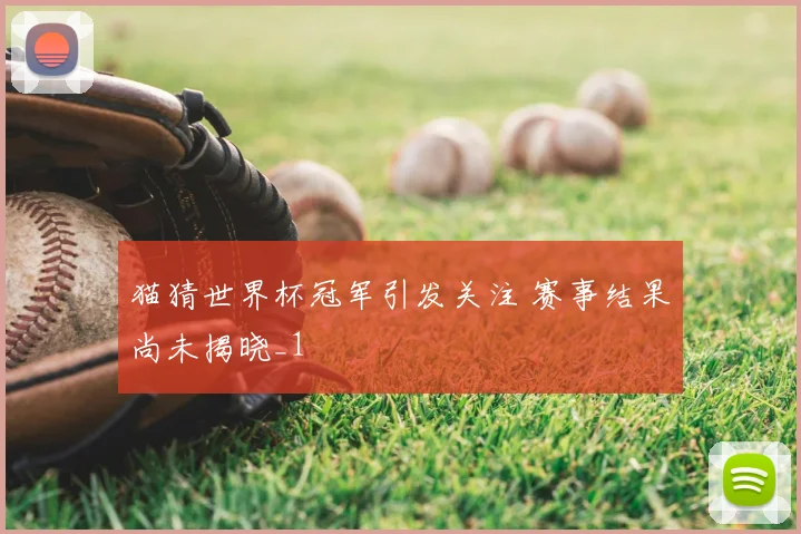 猫猜世界杯冠军引发关注 赛事结果尚未揭晓_1